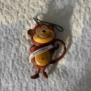 Hallmark Granddaughter Monkey Ornament